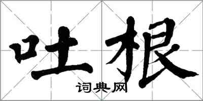 翁闓運吐根楷書怎么寫