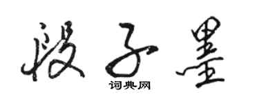 駱恆光段子墨行書個性簽名怎么寫