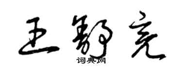 曾慶福王舒亮草書個性簽名怎么寫