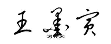 梁錦英王墨寅草書個性簽名怎么寫