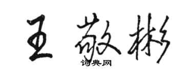 駱恆光王敬彬行書個性簽名怎么寫