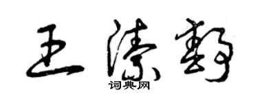 曾慶福王潔靜草書個性簽名怎么寫