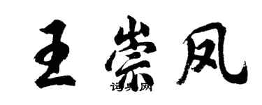 胡問遂王崇鳳行書個性簽名怎么寫