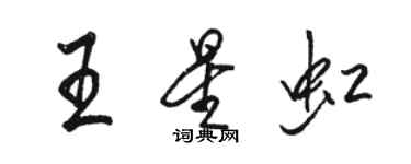 駱恆光王星虹行書個性簽名怎么寫