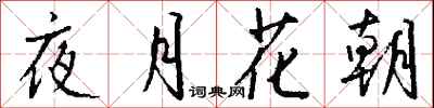 夜月花朝怎么寫好看