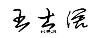 朱錫榮王士闊草書個性簽名怎么寫