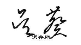 駱恆光吳葵草書個性簽名怎么寫