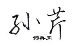 駱恆光孫芹行書個性簽名怎么寫