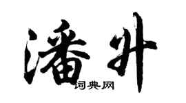 胡問遂潘升行書個性簽名怎么寫