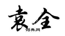 胡問遂袁全行書個性簽名怎么寫