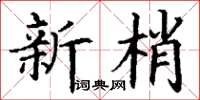 丁謙新梢楷書怎么寫