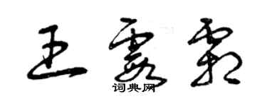 曾慶福王霞霜草書個性簽名怎么寫