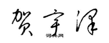 梁錦英賀宇澤草書個性簽名怎么寫