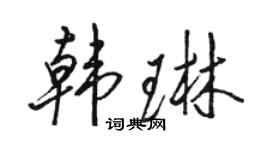 駱恆光韓琳行書個性簽名怎么寫