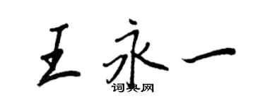 王正良王永一行書個性簽名怎么寫