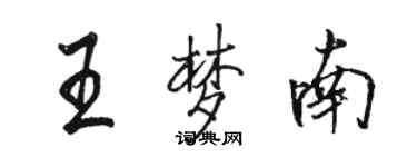 駱恆光王夢南行書個性簽名怎么寫