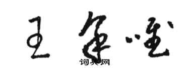 駱恆光王余唯草書個性簽名怎么寫