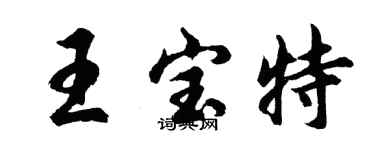 胡問遂王寶特行書個性簽名怎么寫