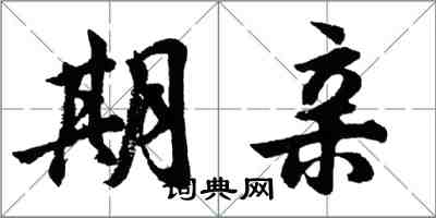 胡問遂期親行書怎么寫