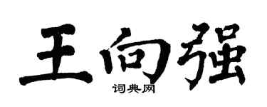 翁闓運王向強楷書個性簽名怎么寫