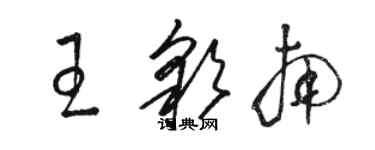 駱恆光王彩南草書個性簽名怎么寫