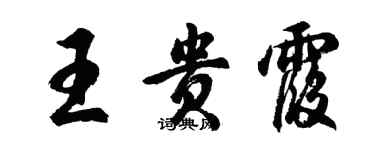 胡問遂王貴霞行書個性簽名怎么寫