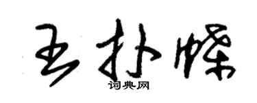 朱錫榮王撲蝶草書個性簽名怎么寫