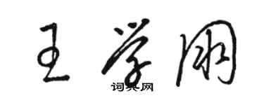 駱恆光王學朋草書個性簽名怎么寫