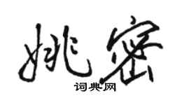 駱恆光姚密行書個性簽名怎么寫