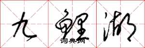 梁錦英九鯉湖草書怎么寫