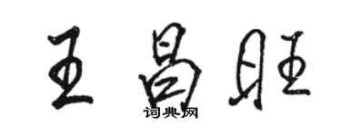 駱恆光王昌旺行書個性簽名怎么寫