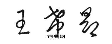 駱恆光王希昂草書個性簽名怎么寫