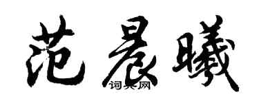 胡問遂范晨曦行書個性簽名怎么寫