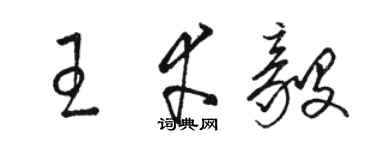 駱恆光王幸毅草書個性簽名怎么寫