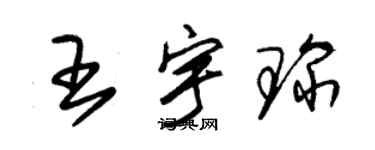 朱錫榮王宇琛草書個性簽名怎么寫