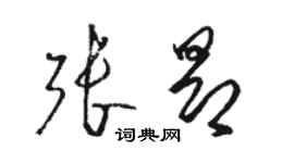 駱恆光張昂草書個性簽名怎么寫