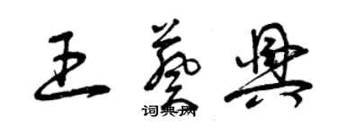 曾慶福王葵興草書個性簽名怎么寫