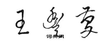 駱恆光王豐慶草書個性簽名怎么寫