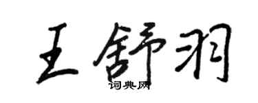 王正良王舒羽行書個性簽名怎么寫
