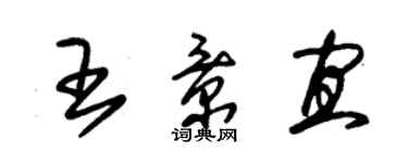 朱錫榮王景宜草書個性簽名怎么寫