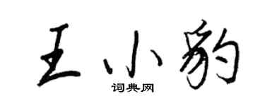 王正良王小豹行書個性簽名怎么寫