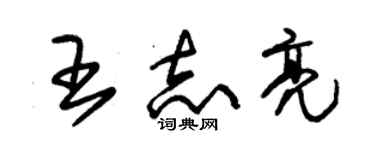 朱錫榮王志亮草書個性簽名怎么寫