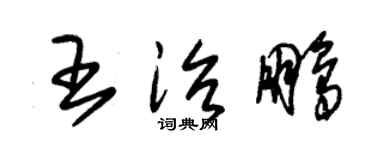 朱錫榮王治鵬草書個性簽名怎么寫