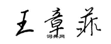 王正良王章菲行書個性簽名怎么寫