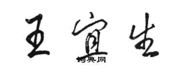 駱恆光王宜生行書個性簽名怎么寫