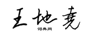 王正良王地堯行書個性簽名怎么寫