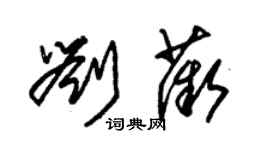 朱錫榮劉薇草書個性簽名怎么寫