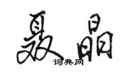 駱恆光聶晶行書個性簽名怎么寫