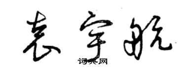 曾慶福袁宇航草書個性簽名怎么寫