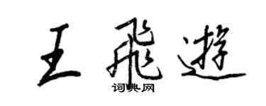 王正良王飛遊行書個性簽名怎么寫